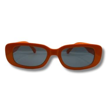 Imagem de Óculos Vintage Retrô Escuros, Com Proteção UV400, para Festa, Balada, Casamento (Laranja)