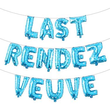 Imagem de Wine Bachelorette Party Decorations, Last Rendez Veuve Decorations, Veuve Bachelorette Party Foil Balloons, Diamond Champagne Foil Balloon for Engagement Bride Shower (LAST RENDEZ VEUVE Blue Star)