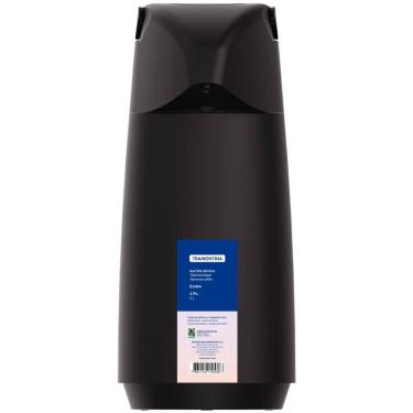 Imagem de Garrafa Térmica Tramontina Exata 1L para Café Água Chá em Plástico com Ampola de Vidro Preta