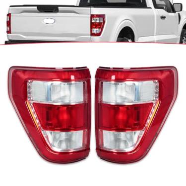 Imagem de JESYMBX Para Ford F150 F-150 XL 2021-2023 Conjunto de lâmpada traseira de freio de luz traseira ML3Z-13404-E sem lâmpada esquerda direita