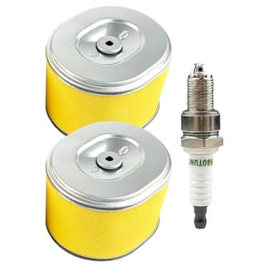 Imagem de TURBOTUNITY Pacote com 2 kits de filtro de ar para Honda GX120 GX160 GX200 5hp 5,5hp 6,5hp motor 17210-ZE1-822 com vela de ignição