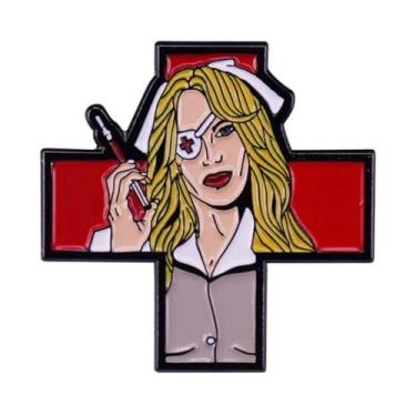 Imagem de Elle Driver Kill Bill Fantasia de enfermeira uniforme seringa de injeção tapa-olho California Mountain Snake Deadly Viper Assassination Squad Tarantino Filme Independente Primeiros Socorros Medicina