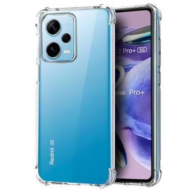 Imagem de Capa Capinha Com Bordas Anti Impacto Para Redmi Note 12 Pro Plus 5G Tela de 6,67 Polegadas - (Bluepink)