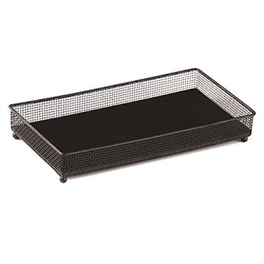 Imagem de BANDEJA PRETA EM METAL COM ESPELHO PRETO