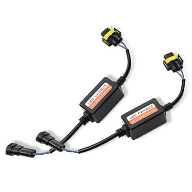 Imagem de leediga Pack-2 Decodificador de lâmpada LED H11/H8/H9 para carro, sistema de iluminação, adaptador de arnês antioscilação, decodificador de erro de aviso para corrigir problemas de ligar e desligar a