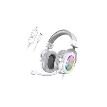 Imagem de Headset Gamer Fifine Ampligame H6X, RGB, 7.1 Surround, 50mm, USB, PC, Móvel e Console, branco - H6XW