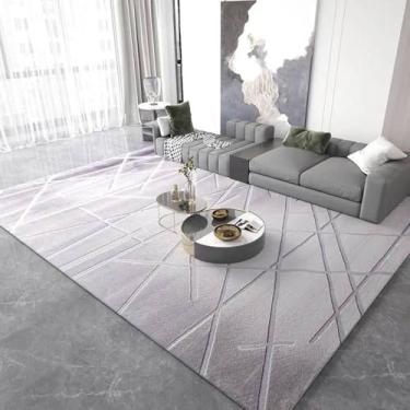 Imagem de Tapete cinza claro de luxo, moderno, decoração de sala de estar, carpetes, hall, escritório, tapete grande, quarto, cabeceira, D, 300x400cm 118x157 pol.
