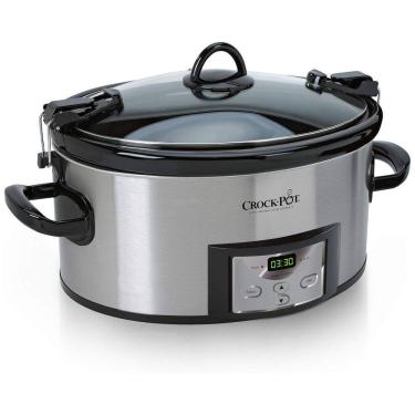 Imagem de Panela Elétrica 5.6L Programável com Temporizador Digital, 240W, 110V, CROCK POT SCCPVL610 S A, Prateado