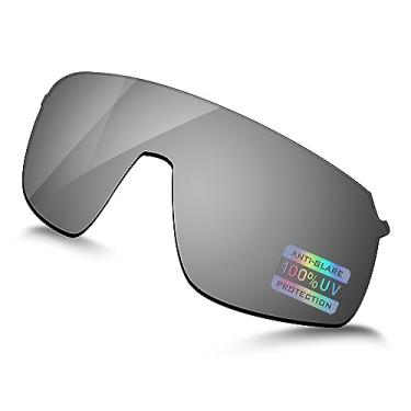 Imagem de Bowyer Lentes de reposição polarizadas para óculos de sol Oakley Sutro Lite OO9463 – Espelho de titânio