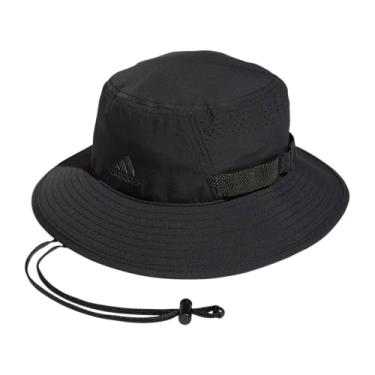 Imagem de adidas Chapéu Victory Bucket ao ar livre e estilo de aba larga lateral para proteção solar, Preto/4.0, P-M