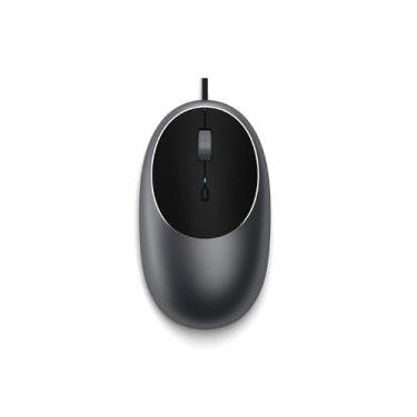 Imagem de Satechi Mouse Alumínio C1 com cabo USB-C - Mouse Óptico - Para M2/ M1 MacBook Pro/Air, M2/ M1 iPad Pro/Air, M2 Mac Mini, iMac M1 (Cinza Espacial)