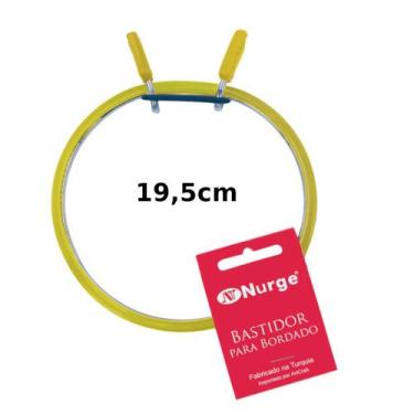 Imagem de Bastidor de Metal 19,5cm Para Bordado Nurge Amarelo