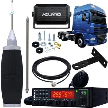 Imagem de Rádio Móvel Px 80 Canais RP-80 Antena Maria Mole Inox 2,70m Parafusos 