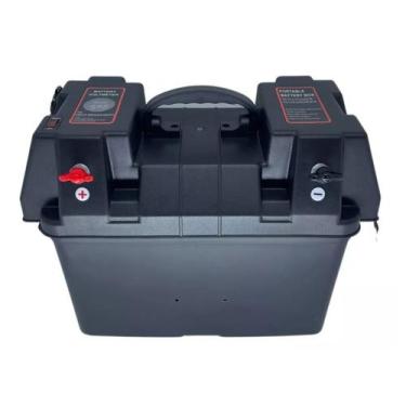 Imagem de Caixa De Bateria Conexões Tomada 12v Usb Voltímetro Digital - Noster