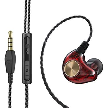 Imagem de K1 Fones de ouvido com fio 3,5 mm Híbrido HiFi Fone de ouvido estéreo Música Graves profundos Fone de ouvido com cancelamento de ruído