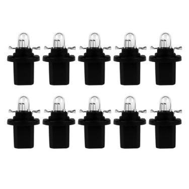 Imagem de 10 Lâmpada Painel 12v 1,2w Base Preta B8.5d 2721mf Carro - GAUSS