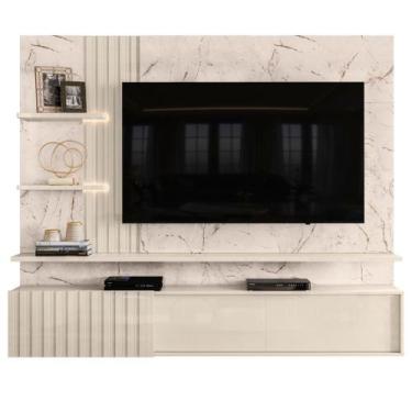 Imagem de Home para TV's de 65 Polegadas Frisado Turim Calacata Off White - Mais