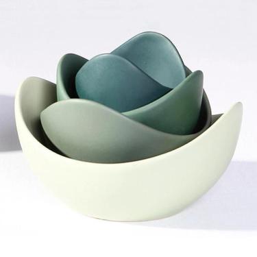 Imagem de Conjunto Tigelas Bowls Cerâmica Vitrificada Decorativo FLOR DE LOTUS L