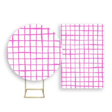 Imagem de Painel De Festa Redondo 1,50x1,50 + Painel Vertical 1,50x2,20 - Estamp