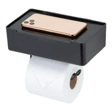 Imagem de Suporte Porta Papel Higiênico Porta Celular Papeleira Lenço Humedecido