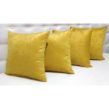 Imagem de Kit 4 Capas De Almofadas Decorativas Suede Lisas 60x60 Super Grande - 