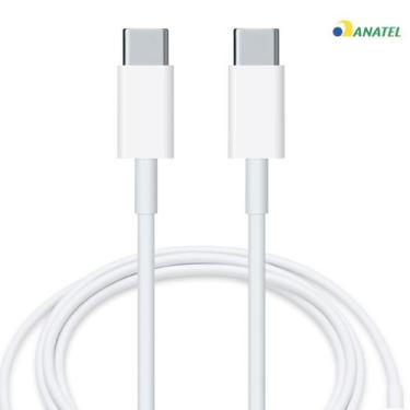 Imagem de Cabo Tipo C x Tipo C 1M Compatível Iphone 15 15 Plus 15 Pro e 15 Pro M