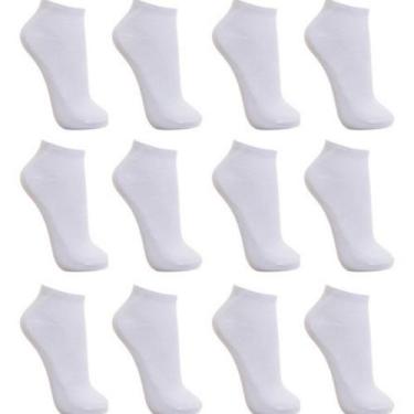 Imagem de Meias Femininas Masculina Kit 12pares Cano Baixo - AMORARMA