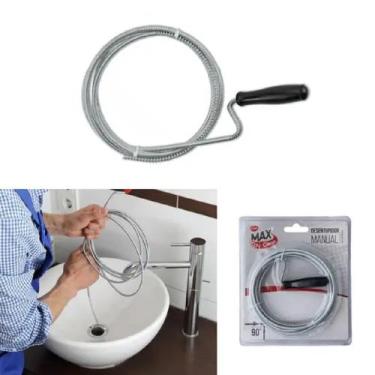 Imagem de Desentupidor Manual Pia De Cozinha Desentupir Ralo Banheiro - Clink