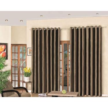 Imagem de Cortina Blackout Porta Grande Vidro Janela 3x2,50 Tecido Grosso Cetim 