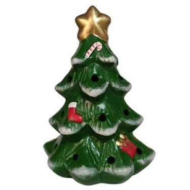 Imagem de Arvore de Natal com Entrada para Vela cor Verde Escuro - Hp Decor