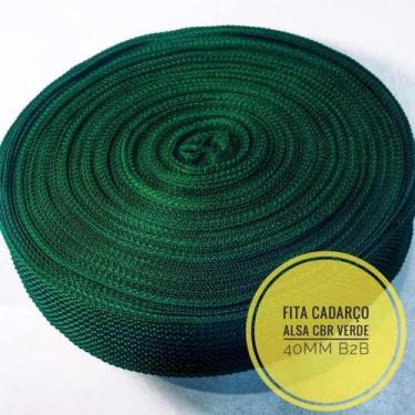 Imagem de Alça 40mm CBR Fita Cadarço Verde Bandeira 50mts Nylon - Prime Ateliê