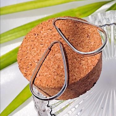 Imagem de Brinco Gota 3.8 cm fio redondo grosso Prata 925 - cjo