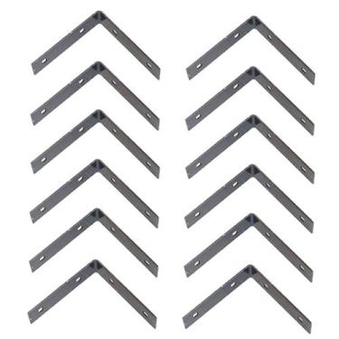 Imagem de Kit 12 Chapas em L de Emenda Para Vigas Colunas e Telhados - Ouro Mina