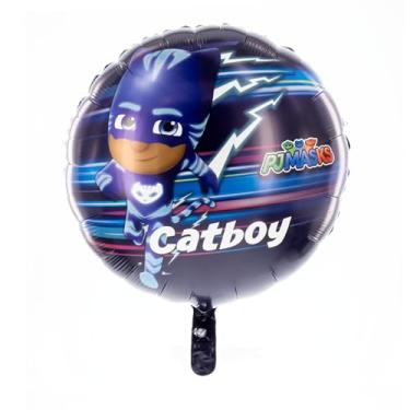 Imagem de Party Factory `PJ Masks' foil balloon, 17.7 inch, colorful, pajama heroes, superhero catboy, helium balloon for children's birthday party