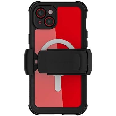 Imagem de Ghostek Capa náutica à prova d'água para Apple iPhone 15 Plus com clipe de cinto para coldre - protetor de tela e câmera, compatível com MagSafe, resistente (6,7 polegadas, transparente)