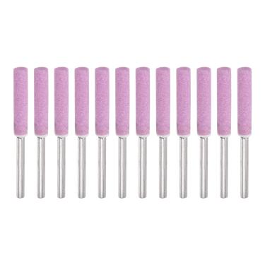 Imagem de HARFINGTON 2 pacotes (12 peças) Afiador de motosserra de cerâmica 3/40.6 cm 4,8 mm cabeça de cilindro motosserra elétrica motosserra