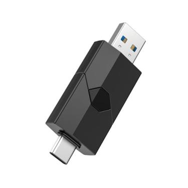 Imagem de RAOYI Pen drive USB C de 128 GB 2 em 1 tipo C + pen drive USB 3.0 Dual OTG retrátil tipo-C pen drive portátil USB-C para iPhone 15, iPad Pro, smartphone Android, tablet, PC (preto)