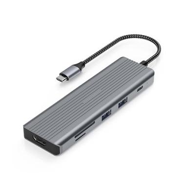 Imagem de TOTU Hub USB, hub 9 em 1 USB C para MacBook Pro Air e outros laptops tipo C – 4K HDMI, 2 portas USB 3.0 tipo A, USB-C de transferência de dados, 2 USB 2.0 tipo A, SD/TF, USB C PD