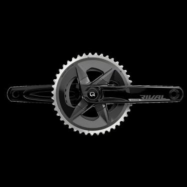 Imagem de SRAM Pedaleira de medidor de potência larga Rival AXS – 175 mm, 12 velocidades, 43/30t Yaw, 94 BCD, interface de eixo DUB, preto, D1