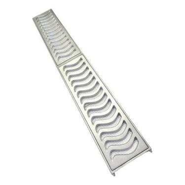 Imagem de Ralo Linear 15x100 Reforçado C/ Aro fixação com Tela (2 Pçs 15x50) - Z