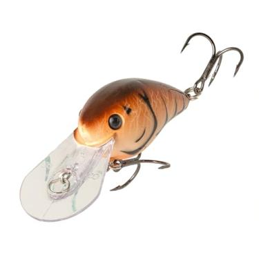 Imagem de Strike King (HCGDAWG8-740) Isca de pesca de cascalho Dawg 8, crankbait de mergulho médio, ação oscilante ampla, profundidade de mergulho de 2,5 m, tamanho 4 ganchos agudos de haste curta, gengibre