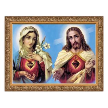 Imagem de Quadro coração de jesus e maria - A MISSIONARIA