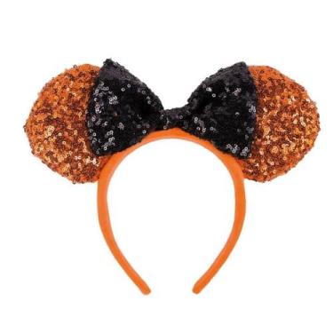 Imagem de Tiara Halloween Minnie Paete Laranja - Cromus