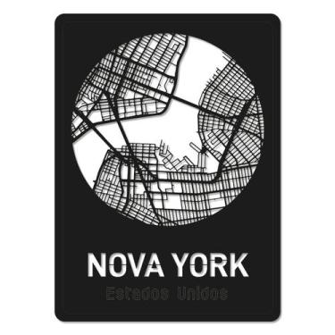 Imagem de Mapas de cidades recortados em madeira 3mm - Dekalque, Preto