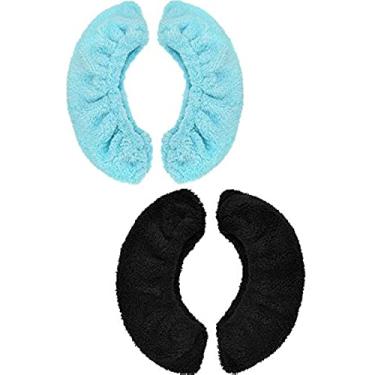 Imagem de Blulu 2 pares de capas de skate para patins de gelo e patins de skate para patins de hóquei, patins de boneco e patins de gelo, Black and Light Blue, S Size