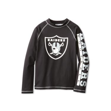 Imagem de NFL Oakland Raiders Camiseta Rash Guard de manga comprida, preta, 18/20