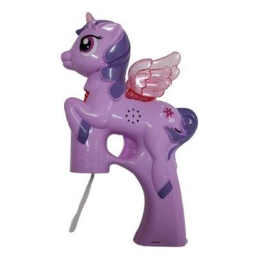 Imagem de Brinquedo Bolhas De Sabão Automáticas Ponei Musical Com Led - Romã Ata