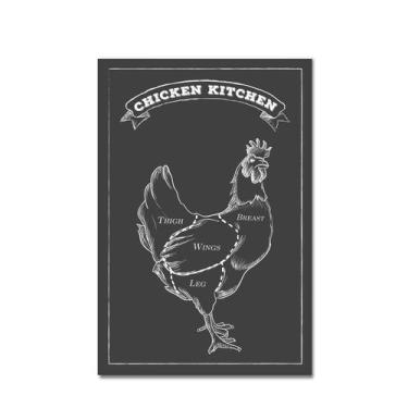 Imagem de Placa Decorativa MDF Churrasco Cortes de Galinha - Quartinhos