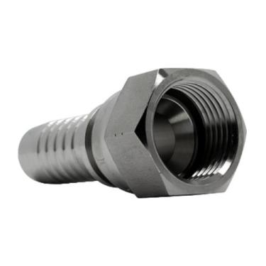 Imagem de Kit 10 Terminais Fêmea JIC reta rosca 9/16" para mangueira de 3/8" - F