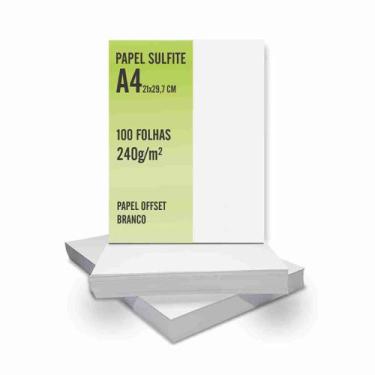 Imagem de Papel Offset Sulfite 240g A4 Branco Fosco 50 Folhas - Chambril, Pacote